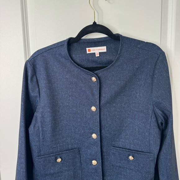 Jude Connally hope Denim Blue Jacket with Gold Accents medium - Picture 4 of 9